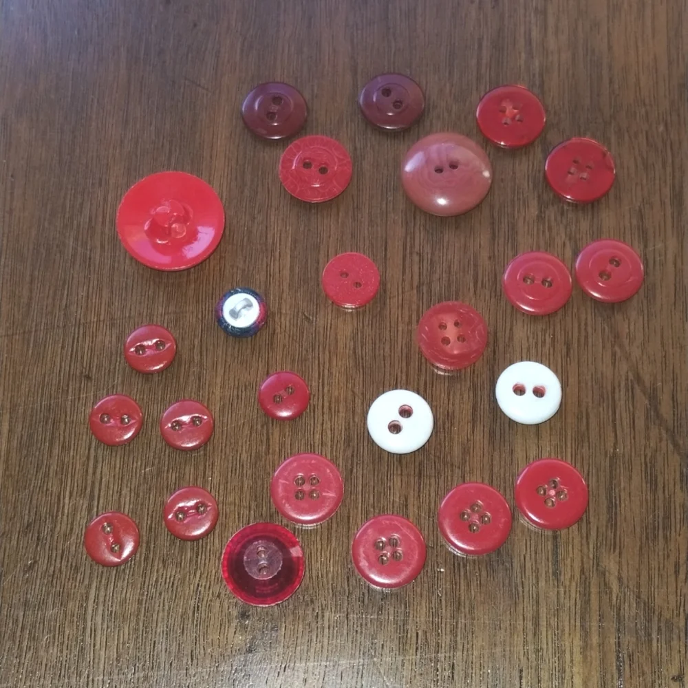 Assorted Red Buttons